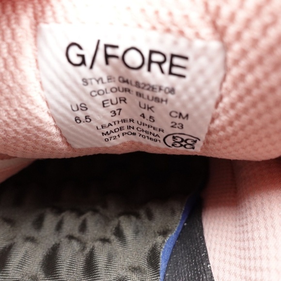 NEW G/FORE Women's Gallivanter Brogue Wingtip Golf Shoes G4LS22EF08 Blush - Picture 6 of 16